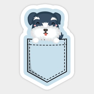 Schnauzer in the pocket Sticker